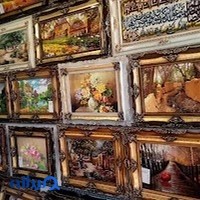 تابلو فرش کلبه شب