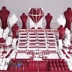 دکور طلا جواهر یونیک طراح مانکن ویترین طلافروشی