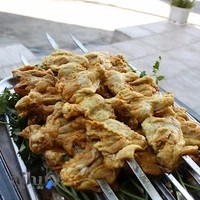 جگرکی تاقه دار با نان داغ