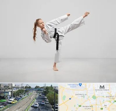 باشگاه کاراته بانوان در جنوب تهران 