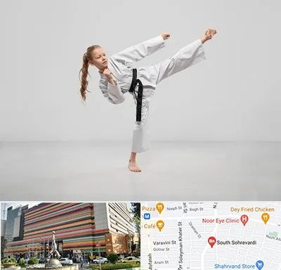 باشگاه کاراته بانوان در سهروردی 