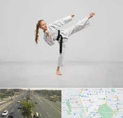 باشگاه کاراته بانوان در منطقه 17 تهران 