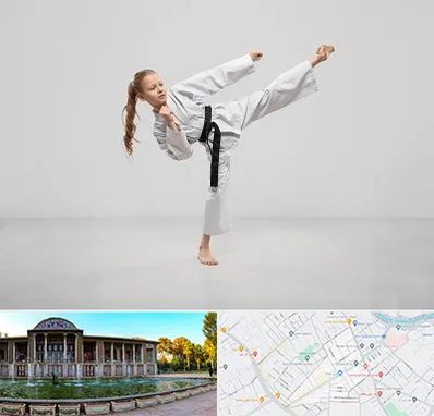 باشگاه کاراته بانوان در عفیف آباد شیراز