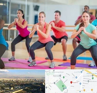 باشگاه ایروبیک بانوان در هنگام 