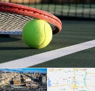 زمین تنیس در شهرک راه آهن