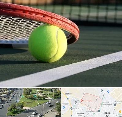 زمین تنیس در شاهین ویلا کرج