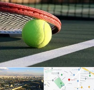 زمین تنیس در هنگام