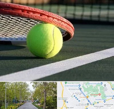 زمین تنیس در قدوسی غربی شیراز