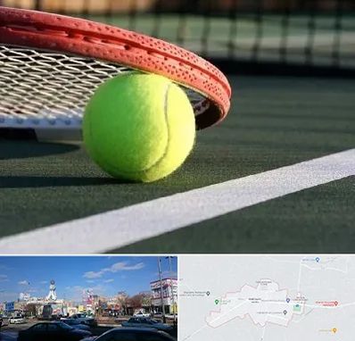 زمین تنیس در ماهدشت کرج