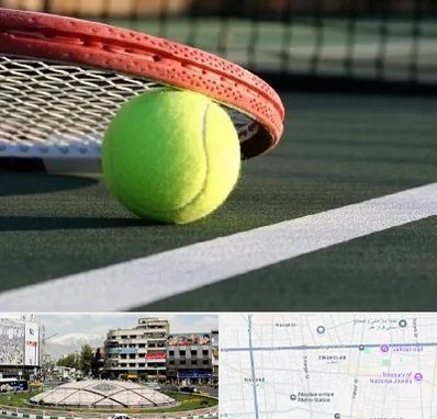 زمین تنیس در مرکز تهران