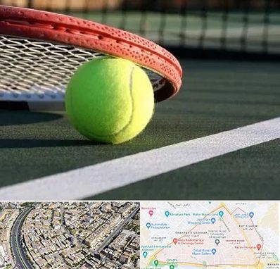 زمین تنیس در شهرک غرب مشهد