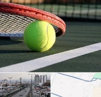 زمین تنیس در بلوار ارتش