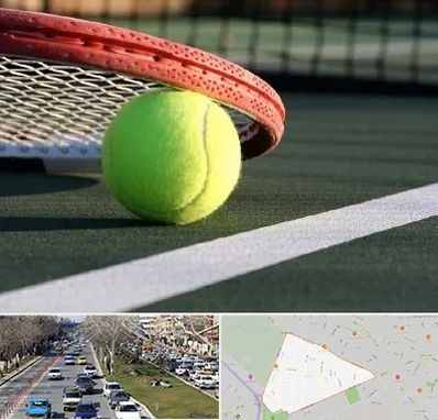 زمین تنیس در احمدآباد مشهد