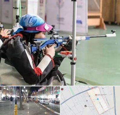 باشگاه تیراندازی بانوان در باغ فیض اسلامشهر