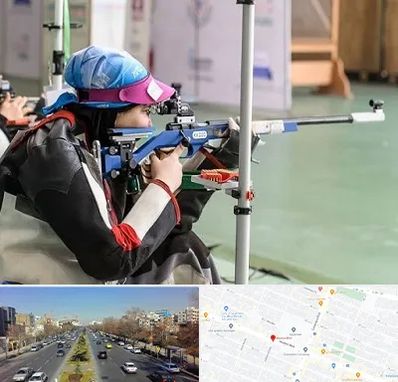 باشگاه تیراندازی بانوان در بلوار معلم مشهد