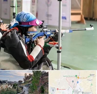 باشگاه تیراندازی بانوان در باغستان کرج