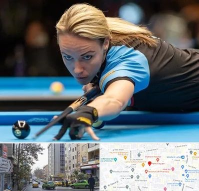 باشگاه بیلیارد بانوان در فاطمی 