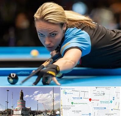 باشگاه بیلیارد بانوان در کارگر جنوبی 