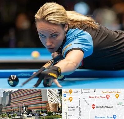 باشگاه بیلیارد بانوان در سهروردی 