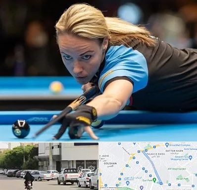 باشگاه بیلیارد بانوان در قدوسی شرقی شیراز