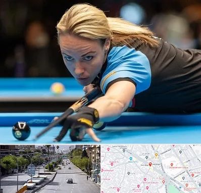 باشگاه بیلیارد بانوان در خیابان زند شیراز