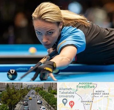 باشگاه بیلیارد بانوان در شهران 