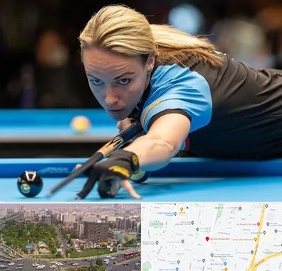 باشگاه بیلیارد بانوان در آیت الله کاشانی 