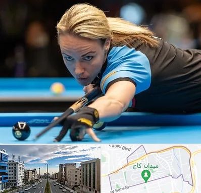 باشگاه بیلیارد بانوان در سعادت آباد 