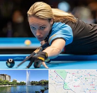 باشگاه بیلیارد بانوان در کوهسنگی مشهد