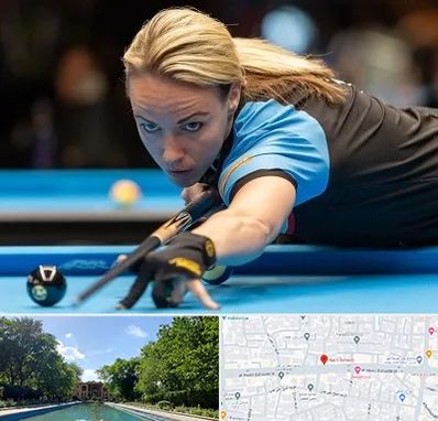 باشگاه بیلیارد بانوان در هشت بهشت اصفهان