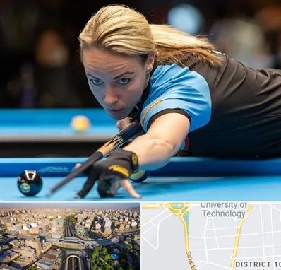 باشگاه بیلیارد بانوان در استاد معین 