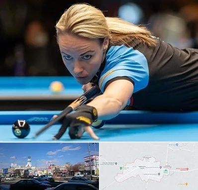 باشگاه بیلیارد بانوان در ماهدشت کرج