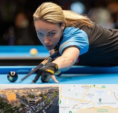 باشگاه بیلیارد بانوان در تهرانپارس 