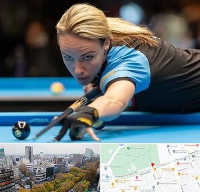 باشگاه بیلیارد بانوان در بلوار کشاورز 