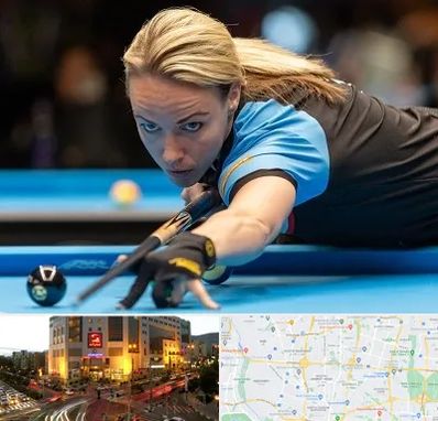 باشگاه بیلیارد بانوان در جنت آباد تهران 