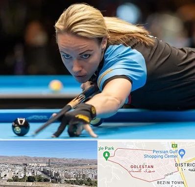 باشگاه بیلیارد بانوان در شهرک گلستان شیراز