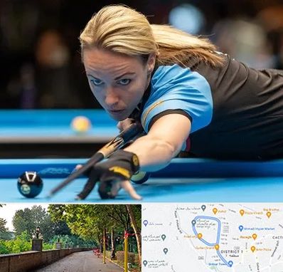 باشگاه بیلیارد بانوان در فلکه گاز رشت