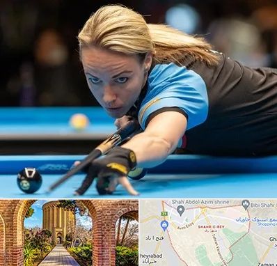 باشگاه بیلیارد بانوان در شهر ری