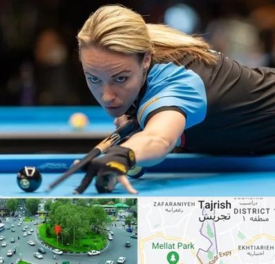 باشگاه بیلیارد بانوان در تجریش 