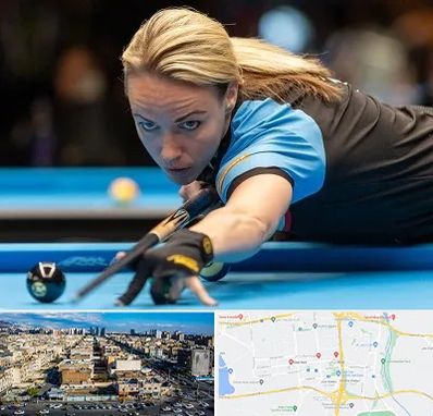 باشگاه بیلیارد بانوان در شهرک راه آهن