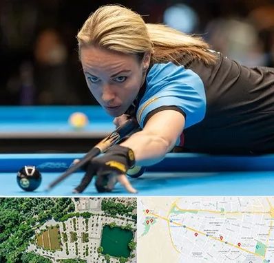 باشگاه بیلیارد بانوان در وکیل آباد مشهد