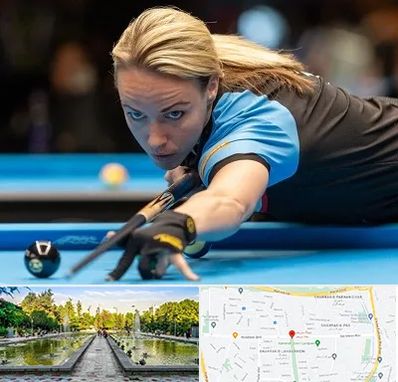 باشگاه بیلیارد بانوان در سرسبز 