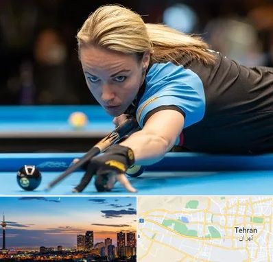 باشگاه بیلیارد بانوان در غرب تهران 