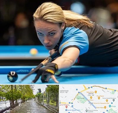 باشگاه بیلیارد بانوان در خیابان ارم شیراز