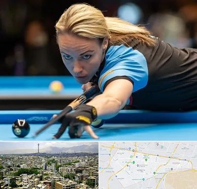 باشگاه بیلیارد بانوان در منطقه 8 تهران 