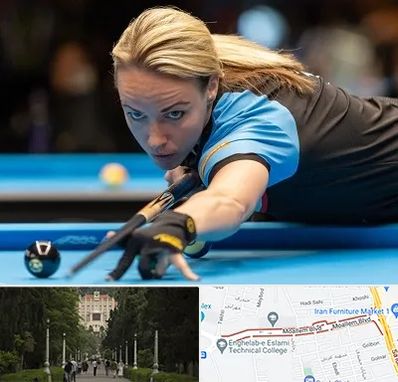 باشگاه بیلیارد بانوان در بلوار معلم رشت 