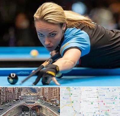 باشگاه بیلیارد بانوان در منطقه 10 تهران 