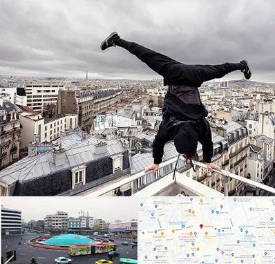 باشگاه پارکور در میدان انقلاب 