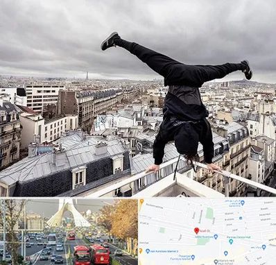 باشگاه پارکور در خیابان آزادی 