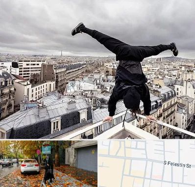 باشگاه پارکور در خیابان فلسطین